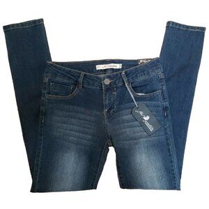 JW Signature Skinny Jeans Womens 27 Low Rise Distressed USA Made Stretch Blue